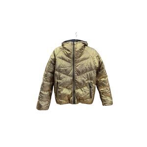 Finger In The Nose Girls Jacket 5XL 16Y Snowdance Down Reversible Ash Black Gold